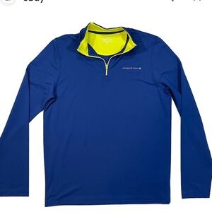 Vineyard Vines- Boys Performance 1/4 zip, Blue, Size S EUC
